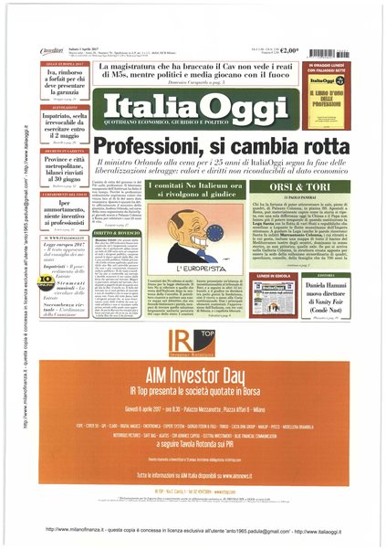 Italia oggi : quotidiano di economia finanza e politica